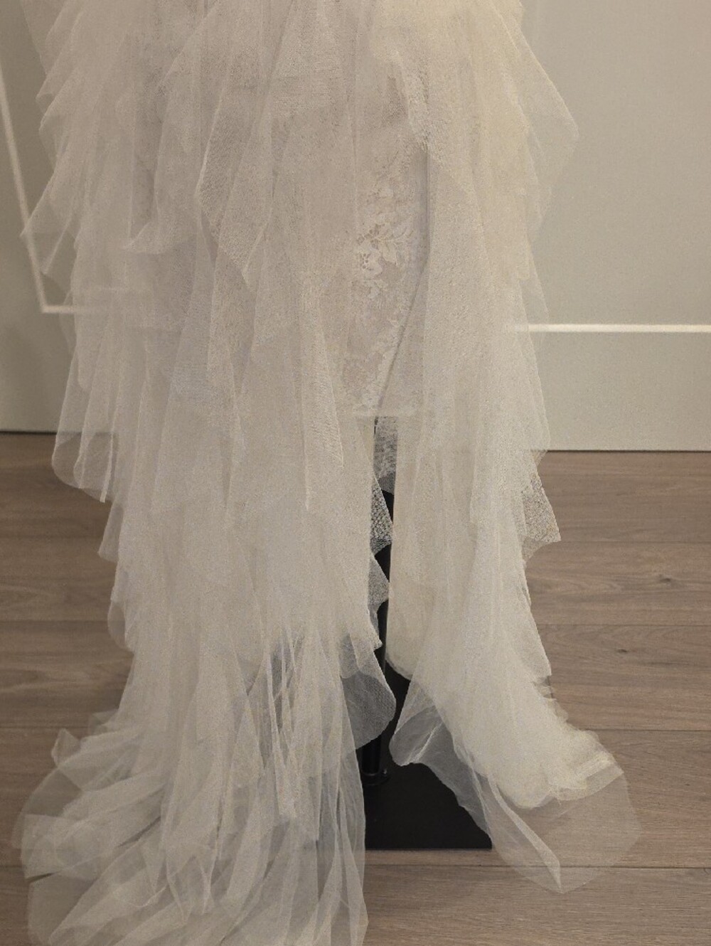 For Love & Lemons White Strapless corset  Tulle high low dress. Size XL NWTS - Picture 5 of 16
